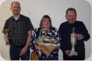 (v.l.n.r.) 3.Platz  Markus van Hnsel   2.Platz Renate Drieen     1.Platz Michael Nelien