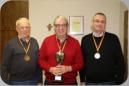 (v.l.n.r.) 3.Platz  Klaus Kubisch   1.Platz Dieter Beumers   2.Platz Holger Kehmer